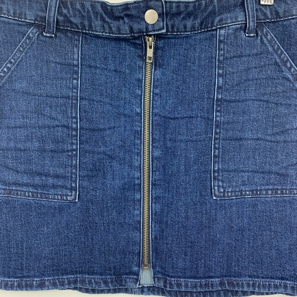 Madewell Denim Utility Zip Skirt Dark Wash Sz 31 - Picture 7 of 11
